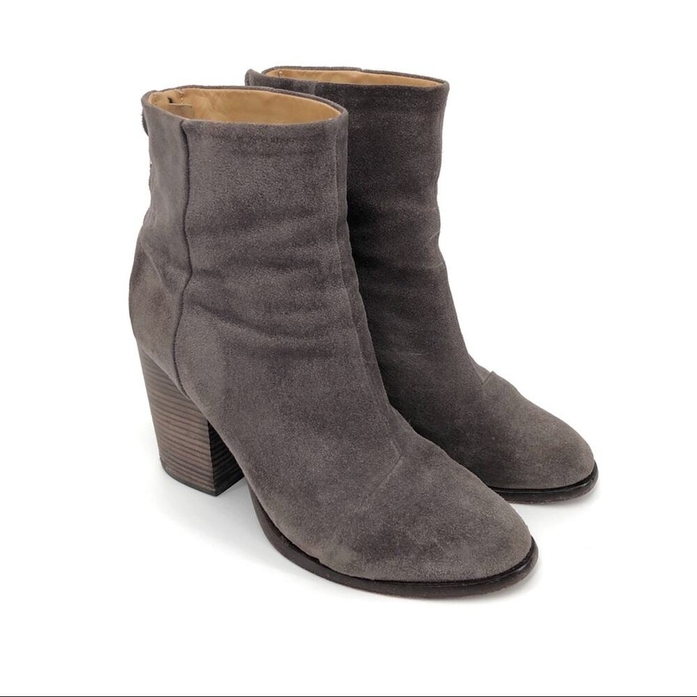 RAG & BONE Ashby Ankle High Boot Suede Grey 37.5